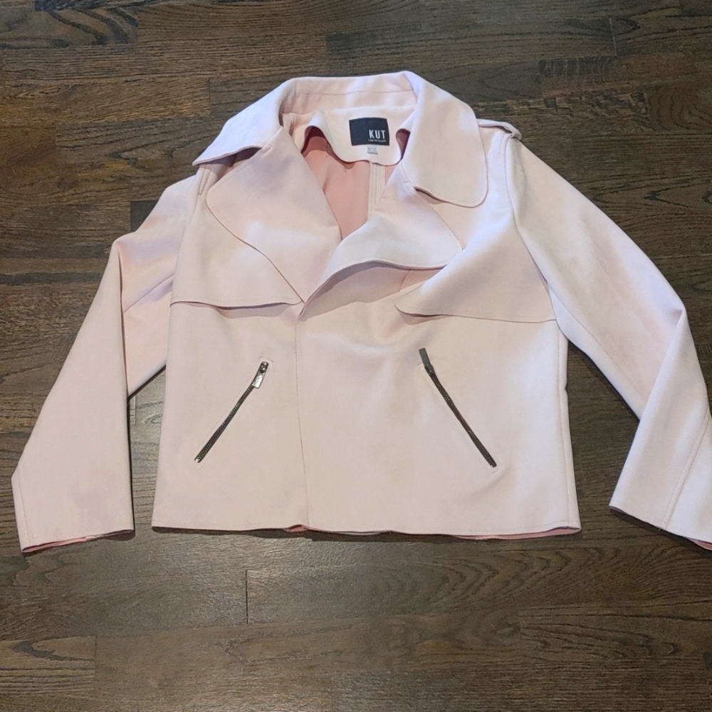 KUT Faux Suede Moto Jacket